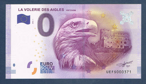 Billet 2016 officiel de 0 Euro souvenir type la volerie des aigles