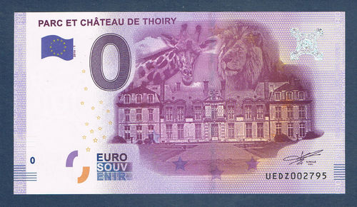 Billet de 0Euro souvenir touristique type Parc et château de Thoiry