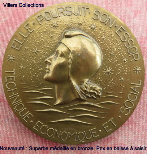 Médaille ancienne Paquebot France 1962 rare Transatlantique