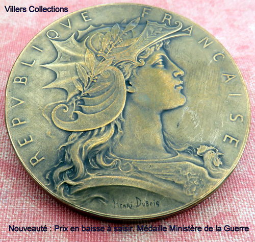 Médaille ancienne bronze Ministère de la Guerre Concours de Tir