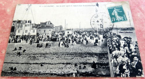 Carte postale le Havre après le départ d'un Transatlantique