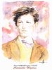 Carte souvenir philatélique signée portrait d'Arthur Rimbaud