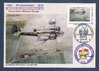Carte souvenir historique timbre adhésif avion le Blenhein