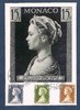 Carte officielle Monaco portrait de la princesse grace kelly 1957