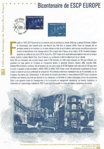 Collection historique 2019 Bicentenaire de ESCP Europe Promo