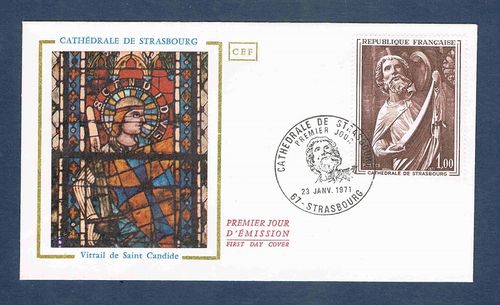 Enveloppe Cathédrale de Strasbourg Vitrail Promo 1,45€