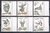 Timbres Polska série de 6 timbres neufs type animaux chevreuils
