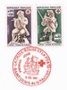 Enveloppe rare timbres Croix Rouge Française surchargés CFA