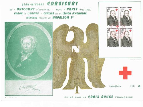 Feuillet Croix Rouge Française CORVISART rare exemplaire 276