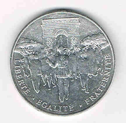 Pièce 100 Francs argent 1994 Libération Paris Champs-Elysées
