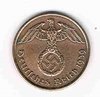 Pièce bronze Allemagne 2 Deutsches Reich 1939A Aigle éployée