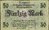 Billet banque très rare Memel 50 Marck le 22 février 1922