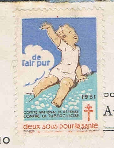 Vignette 1931 de l'air pur contre défense tuberculose