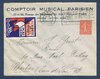 Enveloppe + Vignette 1928 Foire de Paris surchargée 6e salon