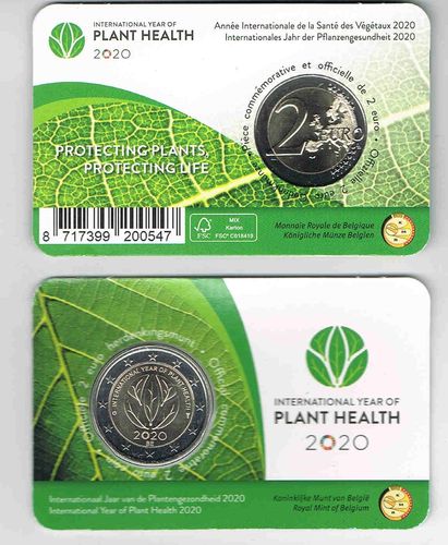 Pièce de 2 euro Belgique 2020 Coincard santé des plantes