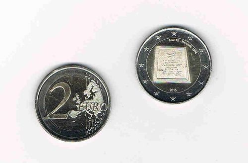 Pièce 2 Euro Malte 2015 Proclamation de la République de Malte