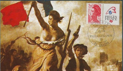 Carte rare 1987 Dijon Liberté Bicentenaire la Révolution