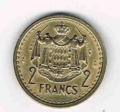 Pièce rare de Monaco 2 Francs 1943 Louis II Prince de Monaco