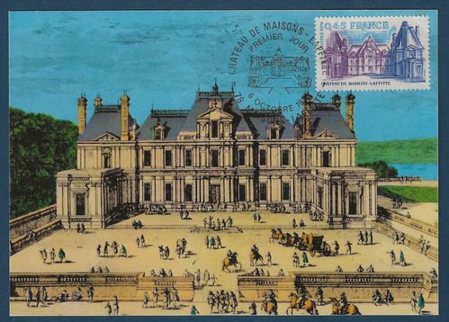 Carte postale premier jour Château de maisons Laffitte