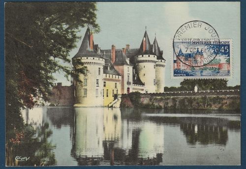 Carte postale premier jour Château de Sully-sur-Loire 1961