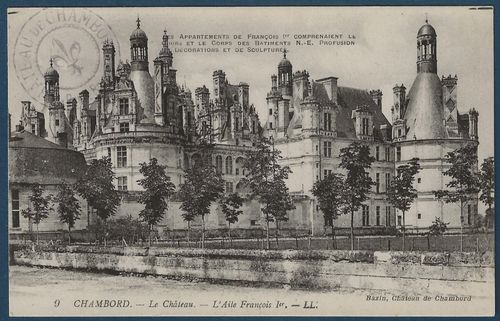 Carte postale Château de Chambord les appartements de François 1er