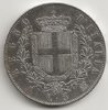 Pièce 5 L argent 1875 Italie Victor Emmanuel II Reg D'Italie