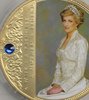 Médaille doré et coloré Portrait royal de Diana une Princesse