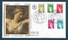 Enveloppe FDC comprenant cinq timbres Sabine France 1978