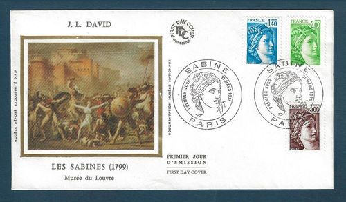 Enveloppe LES SABINES 1799 Musée du Louvre de J.L. DAVID