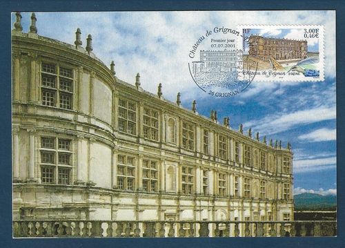 Carte postale Château Grignan célèbre marquise de Sévigné