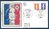 Enveloppe comprenant deux timbres type Mariannes de Briat