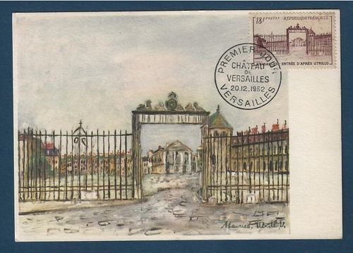 Carte postale historique1952 rare Château de Versailles