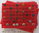 Lot 10 plateaux plastique rouge grand format de 70 cases carrées