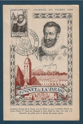 Journée 1946 Fouquet de la Varane Met la Poste d'État public