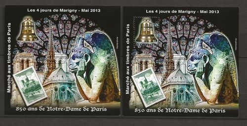 Blocs des quatre jours de Marigny 2013 La paire 850 ans de Notre Dame de Paris