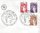 Enveloppe 1er jour comprenant trois timbres les Sabines de David