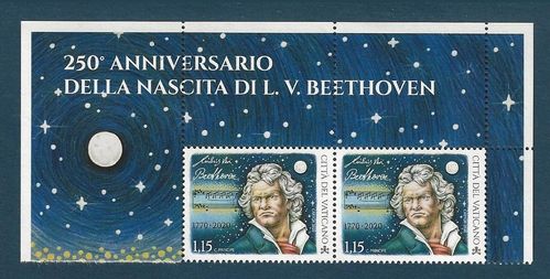 Timbres Vatican 2020 Anniversaire de Ludwig Van Beethoven