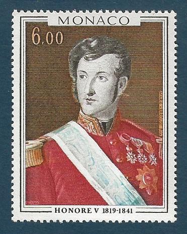 Timbre rare Monaco Prince de Monaco Honoré V 1819-1841