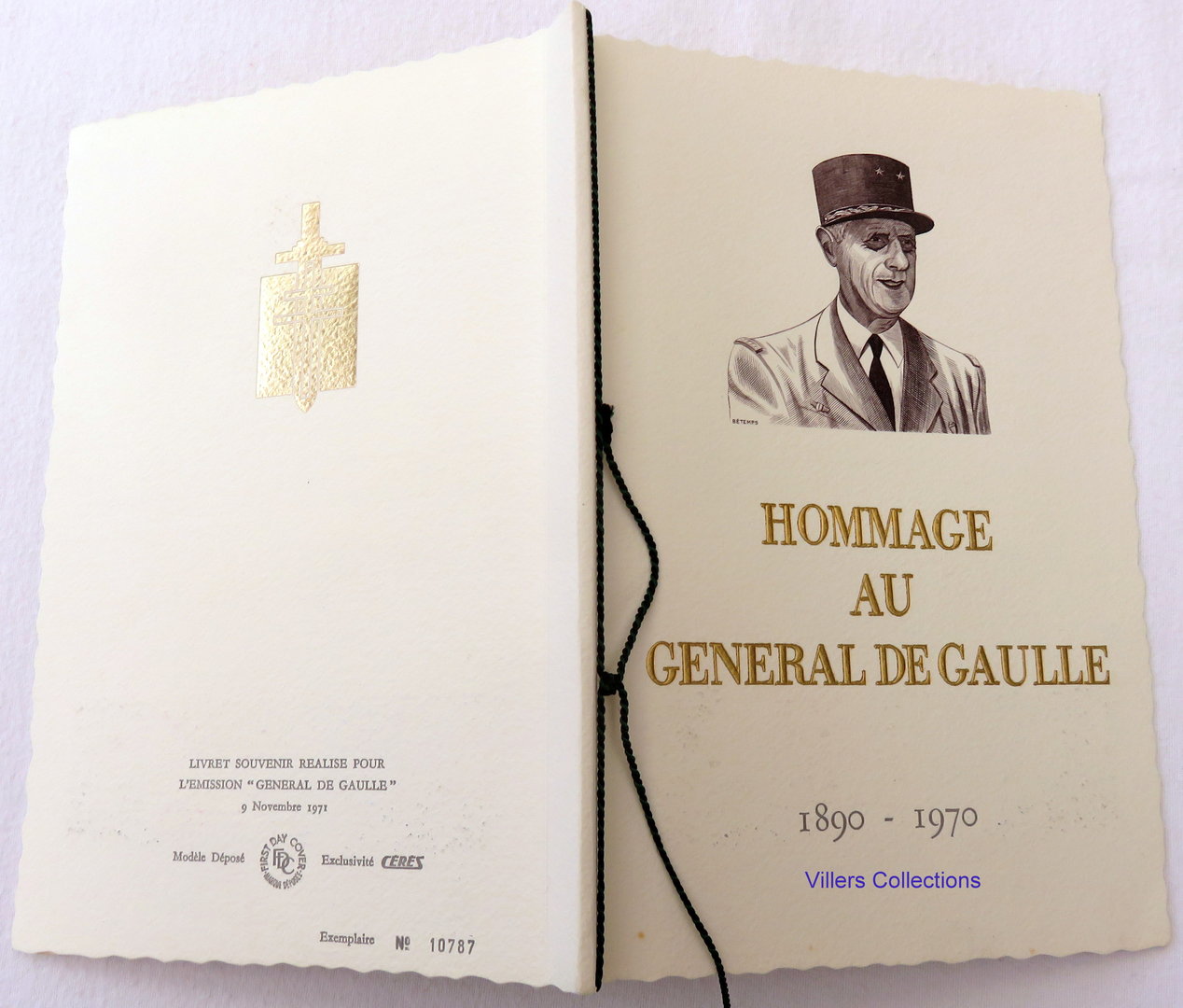 Livret souvenir HOMMAGE AU GÉNÉRALE DE GAULLE VILLERS COLLECTIONS
