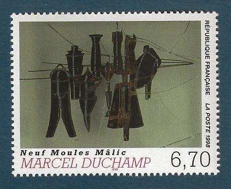 Timbre tableau Neuf Moules Mâlic - Marcel Duchamp