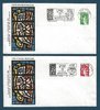 Série enveloppes timbres provenant roulettes Sabine France
