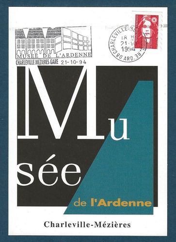 Carte philatélique 1994 Musée de l'Ardenne Charleville-Mézières