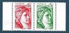 Série 2 timbres issus du Carnet Sabine de Gandon N°P5183-84