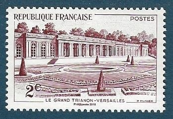 Timbre Versailles du feuillet 2018 Monuments Paris N°5224