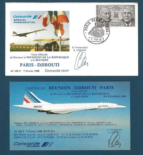 Enveloppe Concorde Visite Officielle à la Réunion