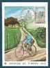 Carte postale Journée du Timbre 1972 Facteur rural à Bicyclette
