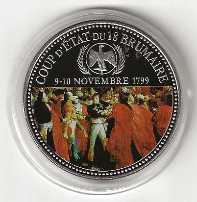 Médaille colorisée Napoléon Bonaparte sur l'hôtel Victoire