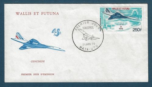 Enveloppe Concorde WALLIS ET FUTUNA CONCORDE PARIS-DAKAR-RIO