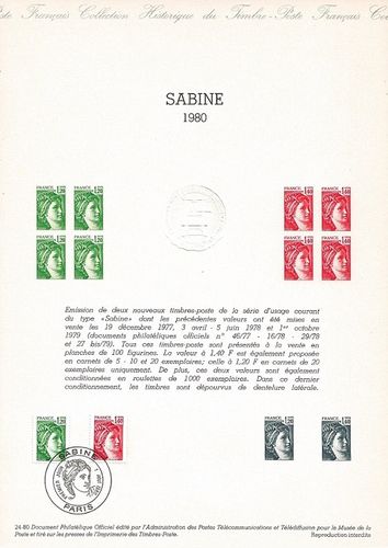 Document émission trois nouveaux timbres type Liberté 1984