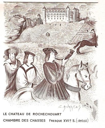 Document philatélique Château de Rochechouart Chambre chasses